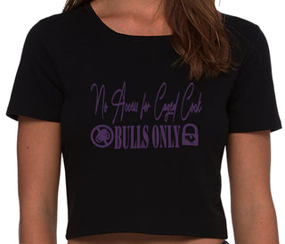No Caged Cuck Cock - Bulls Only - Black Crop Top