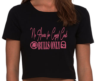 No Caged Cuck Cock - Bulls Only - Black Crop Top