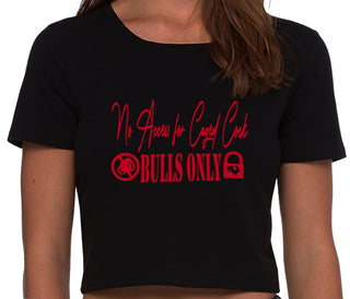 No Caged Cuck Cock - Bulls Only - Black Crop Top