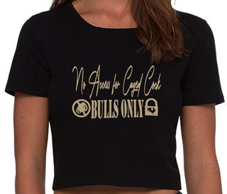 No Caged Cuck Cock - Bulls Only - Black Crop Top