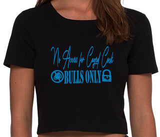 No Caged Cuck Cock - Bulls Only - Black Crop Top