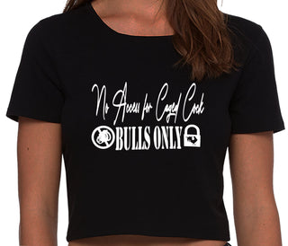 No Caged Cuck Cock - Bulls Only - Black Crop Top