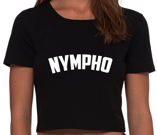 Nympho - Black Crop Top