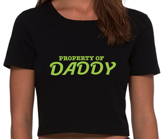 Property Of Daddy - Black Crop Top