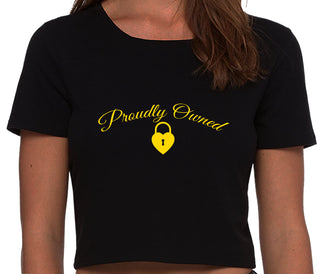Proudly Owned - Black Crop Top