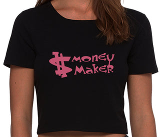 Money Maker - Black Crop Top
