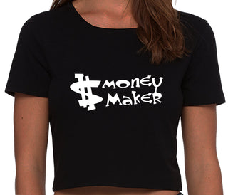 Money Maker - Black Crop Top