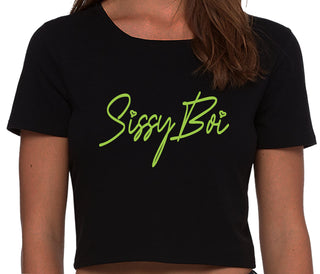 Sissy Boi - Black Crop Top