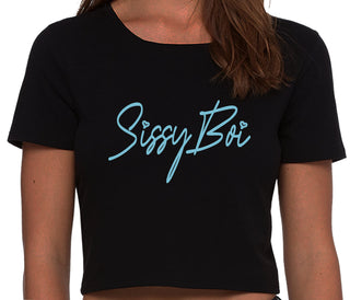 Sissy Boi - Black Crop Top