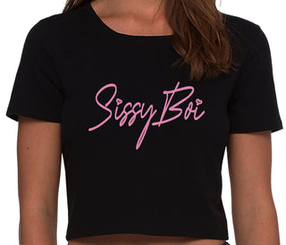 Sissy Boi - Black Crop Top