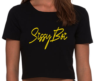 Sissy Boi - Black Crop Top