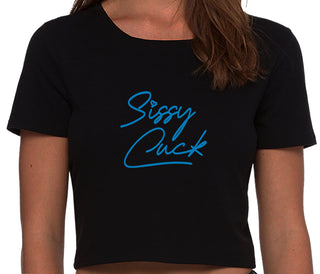 Sissy Cuck - Black Crop Top