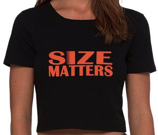 Size Matters - Black Crop Top