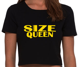 Size Queen - Black Crop Top