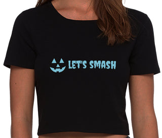 Let's Smash Pumpkins - Black Crop Top