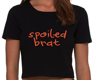 Spoiled Brat - Black Crop Top
