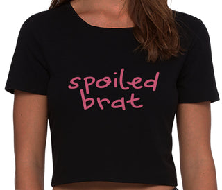 Spoiled Brat - Black Crop Top