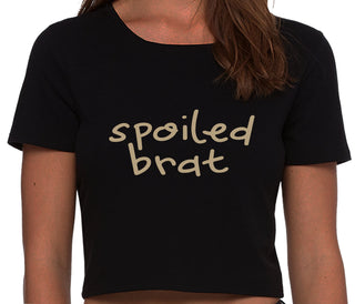 Spoiled Brat - Black Crop Top