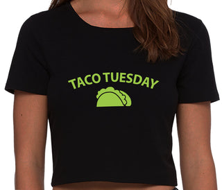 Taco Tuesday - Black Crop Top