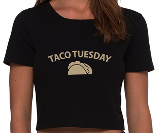 Taco Tuesday - Black Crop Top