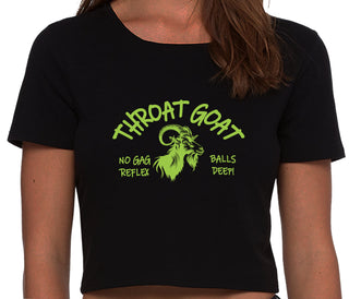 Throat Goat - Black Crop Top