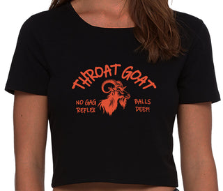 Throat Goat - Black Crop Top