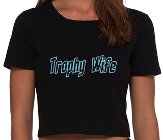 Trophy Wife - Black Crop Top