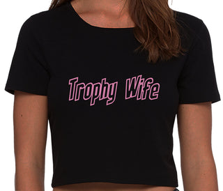 Trophy Wife - Black Crop Top