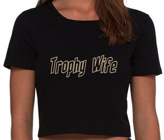 Trophy Wife - Black Crop Top