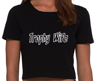 Trophy Wife - Black Crop Top