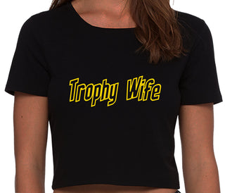 Trophy Wife - Black Crop Top