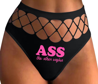 Ass The Other Vagina - Black Fishnet Thong