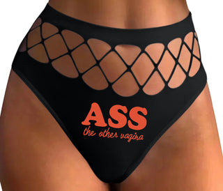 Ass The Other Vagina - Black Fishnet Thong