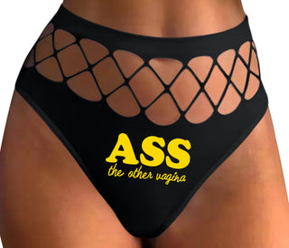 Ass The Other Vagina - Black Fishnet Thong