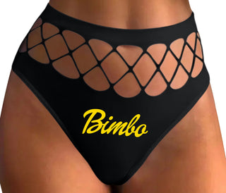 Bimbo - Black Fishnet Thong