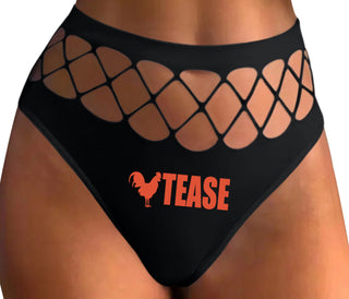 Cock Tease - Rooster - Black Fishnet Thong