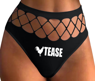 Cock Tease - Rooster - Black Fishnet Thong