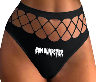 Cum Dumpster - Black Fishnet Thong