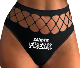 Daddy's Freak - Black Fishnet Thong