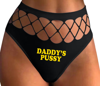 Daddy's Pussy - Black Fishnet Thong