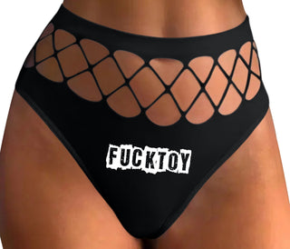 Fuck Toy - Black Fishnet Thong