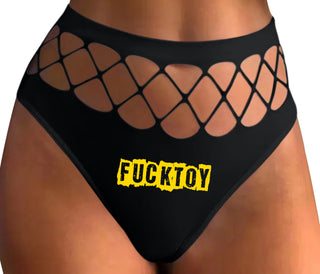 Fuck Toy - Black Fishnet Thong