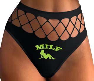 MILF - Black Fishnet Thong