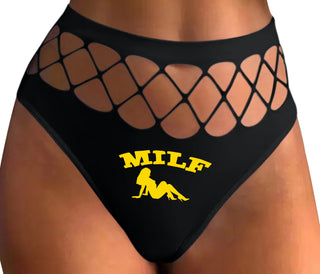 MILF - Black Fishnet Thong