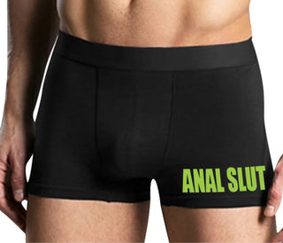 Anal Slut - Mens Black Boxer Brief