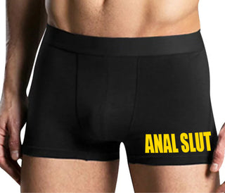 Anal Slut - Mens Black Boxer Brief