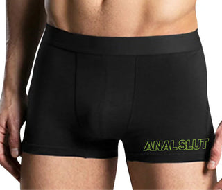 Anal Slut - Mens Black Boxer Brief