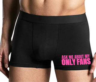 Ask Me About My Only Fans - Mens Black Boxer Brief
