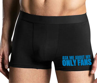 Ask Me About My Only Fans - Mens Black Boxer Brief
