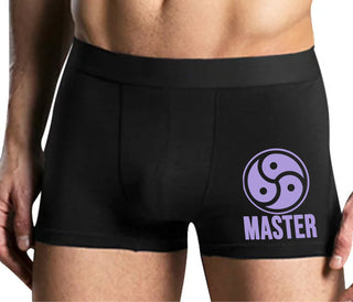 Master with BDSM Logo - Mens Black Boxer Brief
